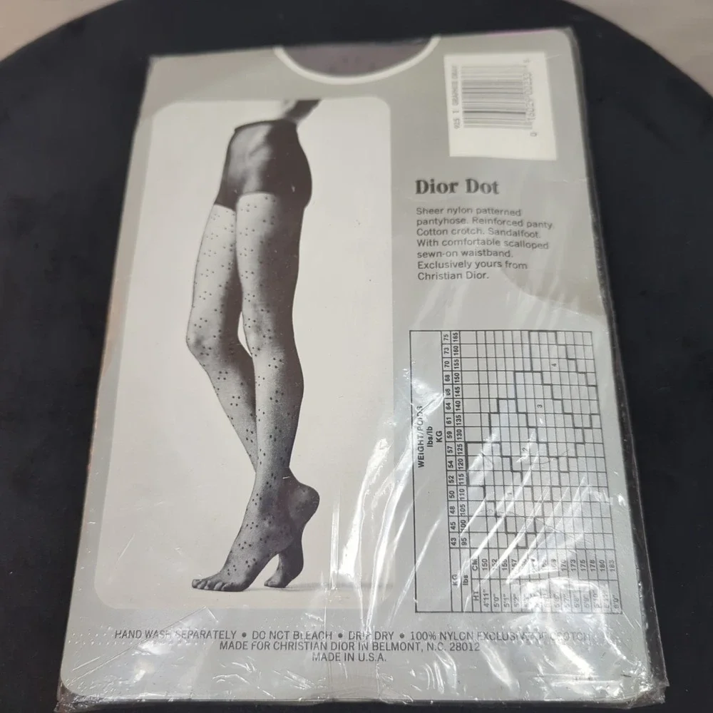 Christian Dior Dot Sheer Pantyhose - Size 1‎  /Nylon / Made in USA